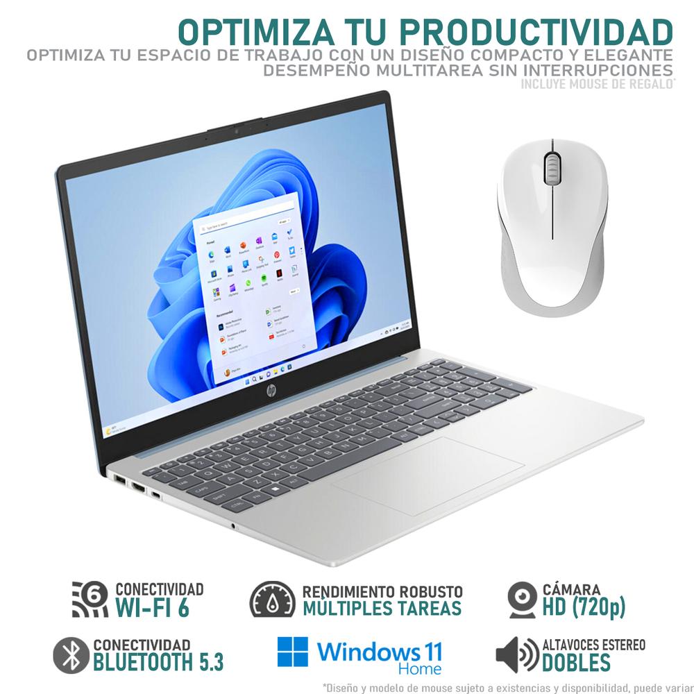 Foto 4 pulgar | Laptop Hp 15 Intel Core I5 1235u 16gb Ram 256gb Ssd 15.6'' Windows 11 Home Teclado En Ingles + Mouse Dxt