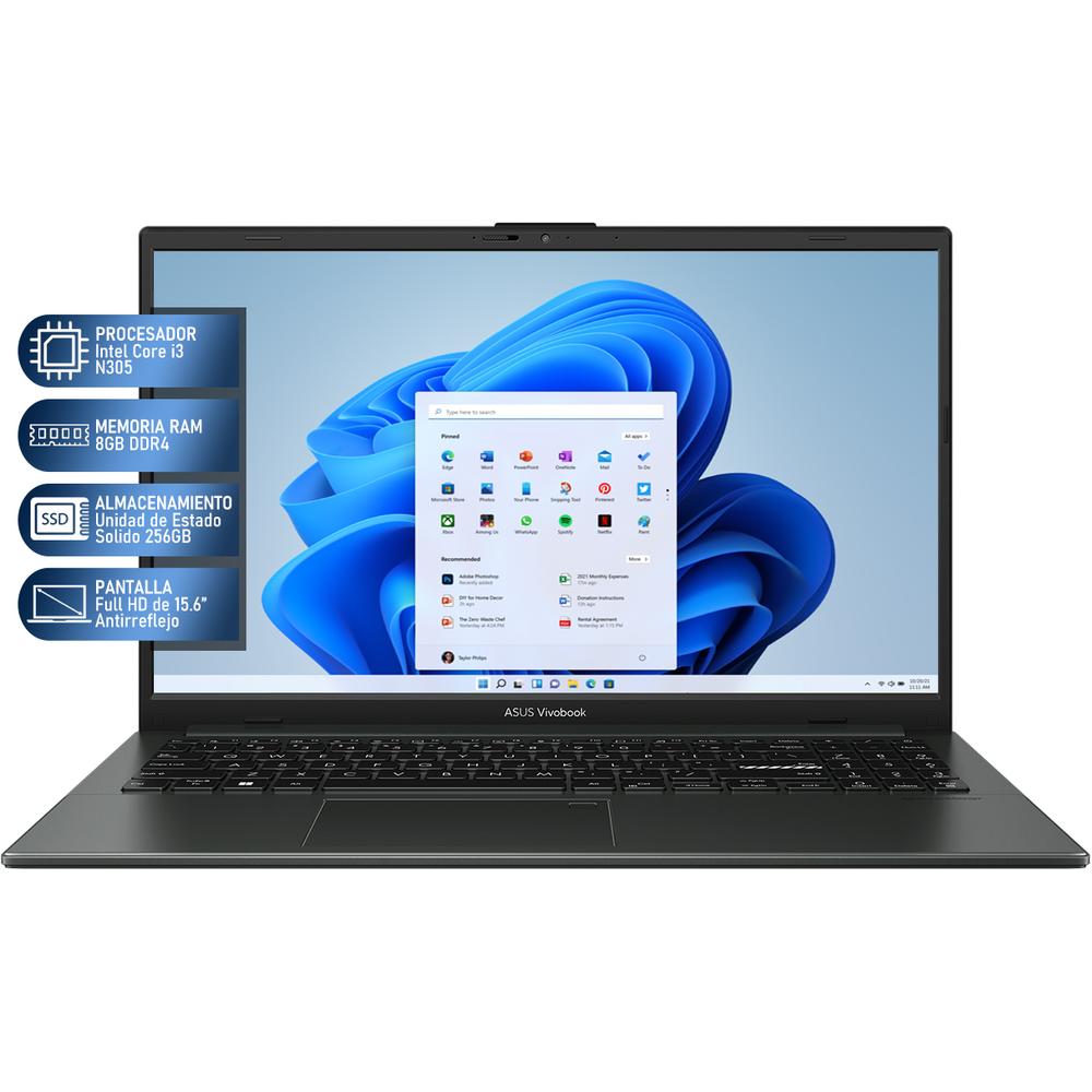 Foto 2 | Laptop Asus Vivobook Go 15 Intel Core I3 N305 8gb Ram 256gb Ssd 15.6'' Windows 11 Home Teclado En Ingles