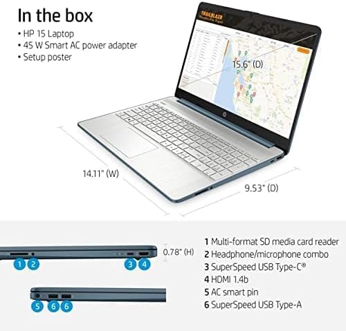 Foto 6 | Laptop Hp Portátil De 15,6 Pulgadas, Pantalla Hd, Intel Quad-core De 16 Gb/128 Gb - Venta Internacional.