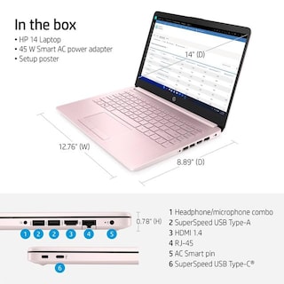 Foto 4 | Laptop Hp 14 Hd Back To School Ed., Con Microsoft 365 De 8 Gb/576 Gb - Venta Internacional.