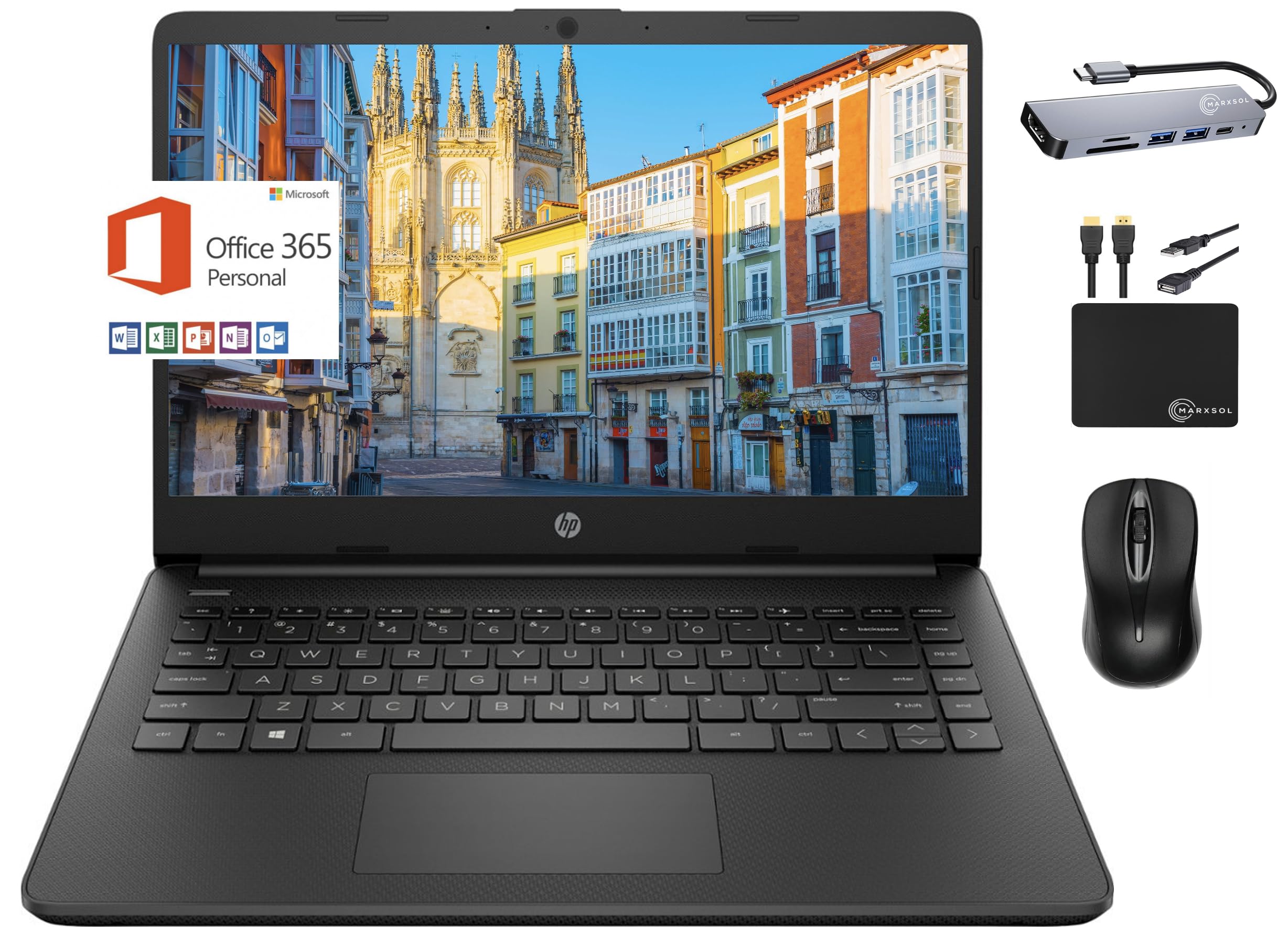 Ordenador Portátil Hp 14 Hd Portátil Intel N4120 8 Gb Ram 192 Gb - Venta Internacional.