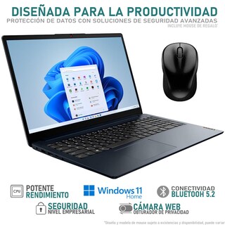 Foto 3 | Laptop Lenovo Ideapad 1 Intel Core I5 1235u 24gb Ram 256gb Ssd 15.6'' Windows 11 Home Teclado En Ingles + Mouse Dxt