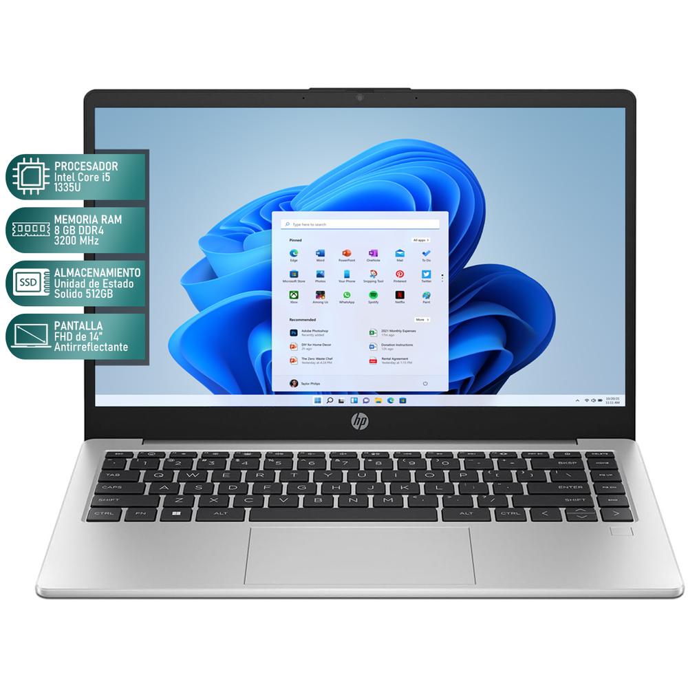 Foto 3 pulgar | Laptop Hp 240 G10 Intel Core I5 1335u 8gb Ram 512gb Ssd 14'' Windows 11 Home Teclado En Español
