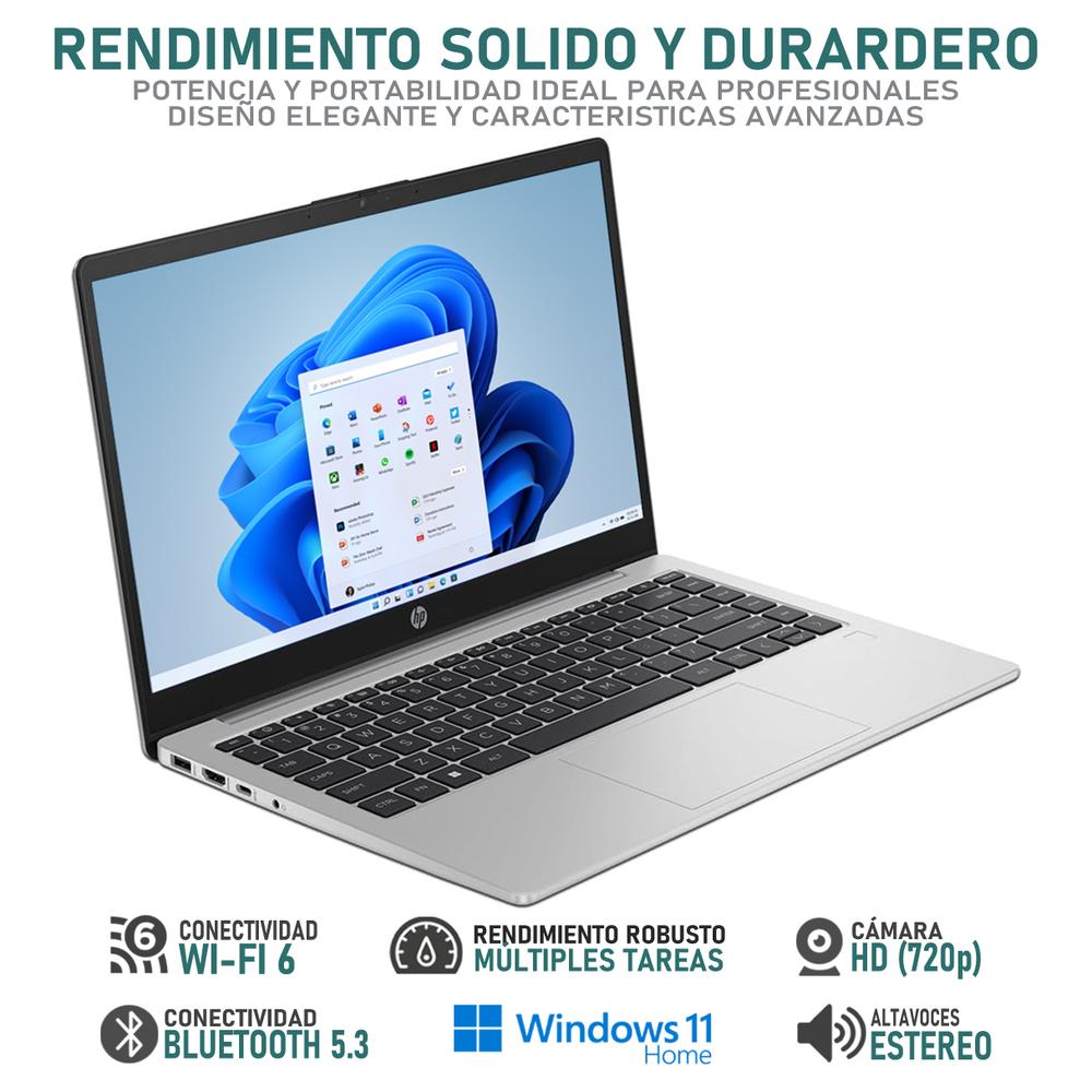 Foto 4 pulgar | Laptop Hp 240 G10 Intel Core I5 1335u 8gb Ram 512gb Ssd 14'' Windows 11 Home Teclado En Español