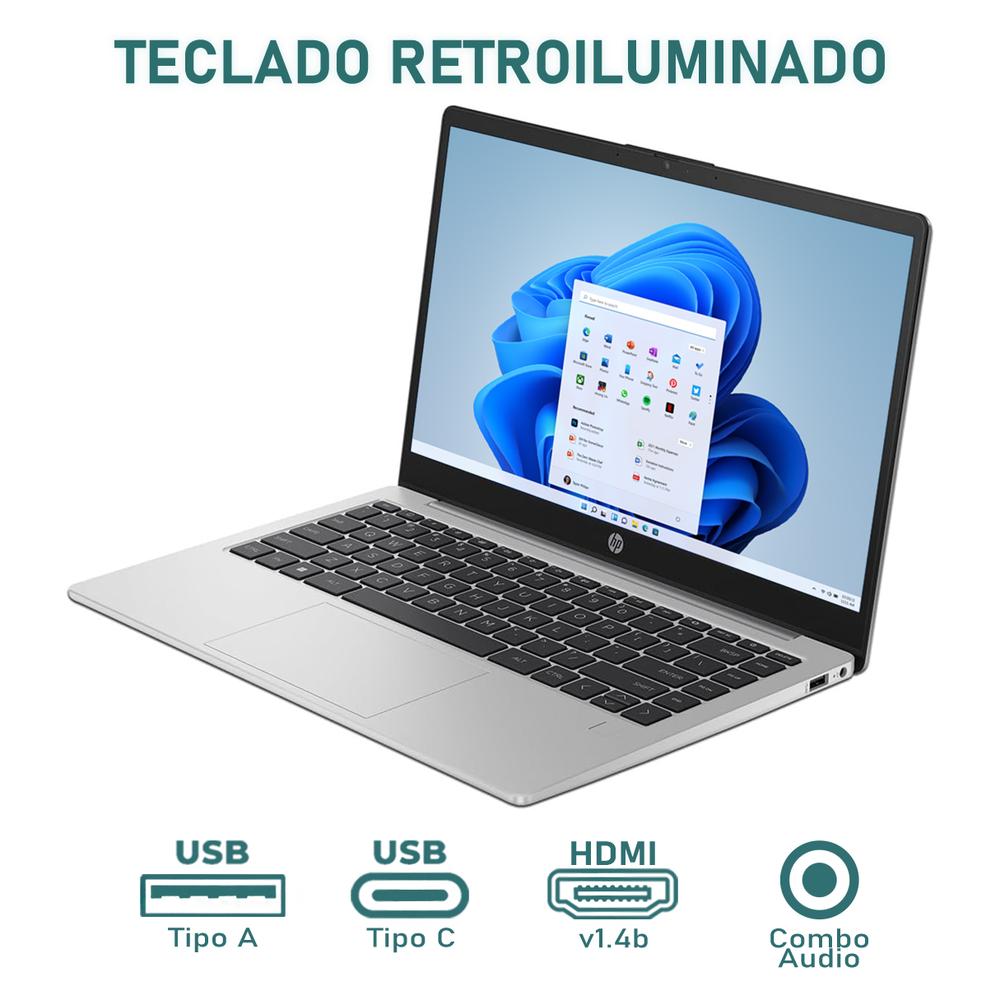 Foto 5 pulgar | Laptop Hp 240 G10 Intel Core I5 1335u 8gb Ram 512gb Ssd 14'' Windows 11 Home Teclado En Español