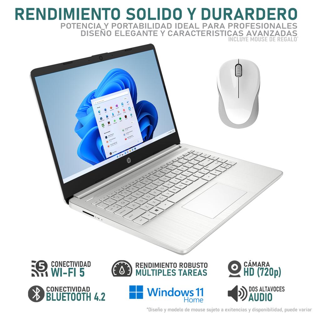 Foto 4 pulgar | Laptop Hp 14 Dq5 Intel Core I3 1215u 16gb Ram 256gb Ssd 14'' Windows 11 Home Teclado En Ingles + Mouse Dxt
