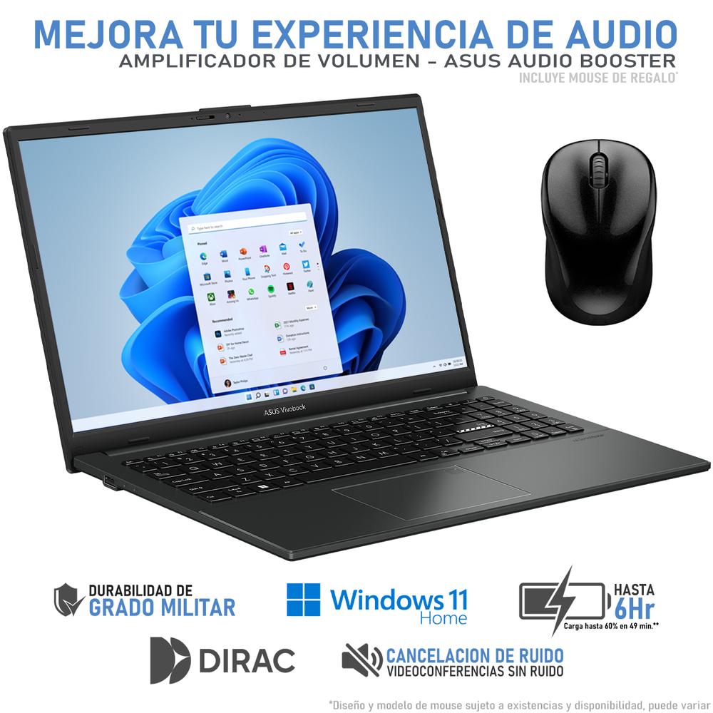 Foto 3 | Laptop Asus Vivobook Go 15 Intel Core I3 N305 8gb Ram 256gb Ssd 15.6'' Windows 11 Home Teclado En Ingles + Mouse Dxt