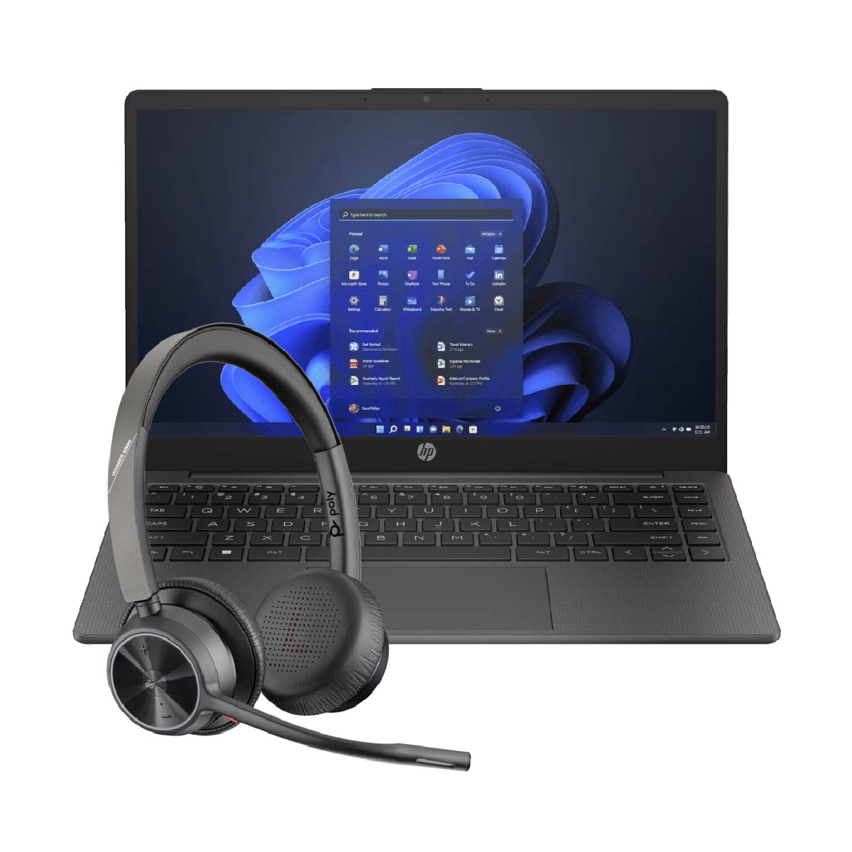 Foto 2 pulgar | Kit Laptop Hp 245 G10 + Diadema Hp Poly Voyager 4320 Usb-a + Adaptador Bt700