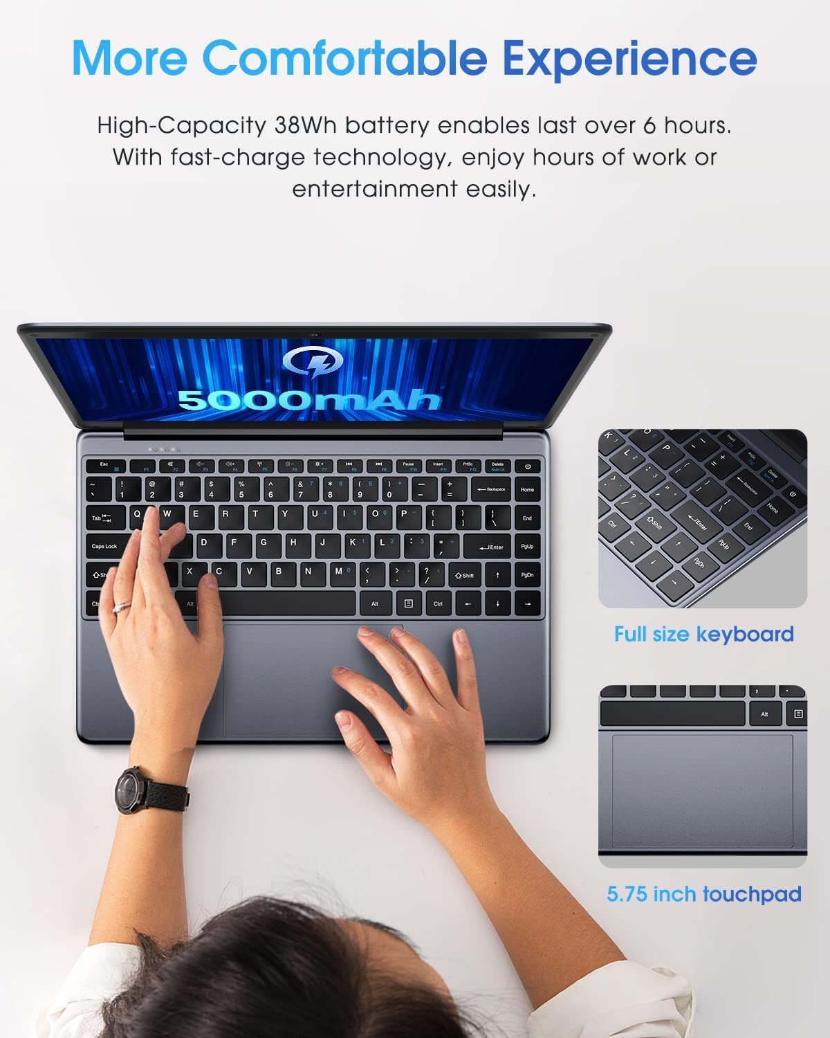 Foto 6 pulgar | Ordenador Portátil Chuwi Herobook Pro De 14,1 Pulgadas, 8 Gb De Ram Y 256 Gb Ssd, Windows 11 - Venta Internacional.
