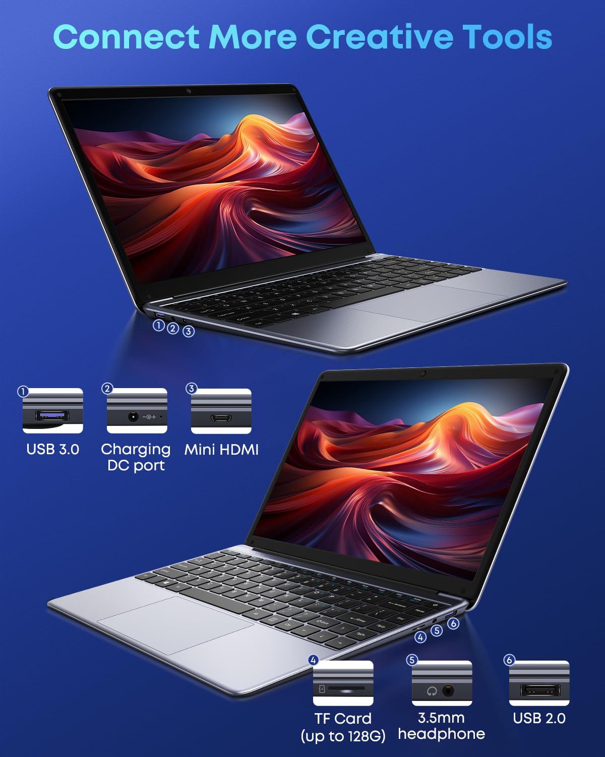Foto 7 | Ordenador Portátil Chuwi Herobook Pro De 14,1 Pulgadas, 8 Gb De Ram Y 256 Gb Ssd, Windows 11 - Venta Internacional.
