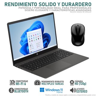 Foto 3 | Laptop Hp 250 G10 Intel Core I3 N305 8gb Ram 256gb Ssd 15.6'' Windows 11 Home Teclado En Español + Mouse