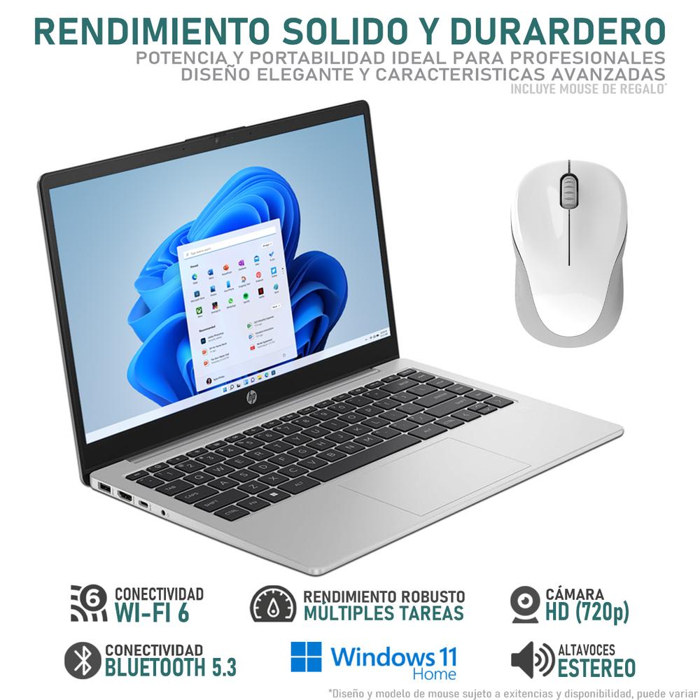 Foto 4 pulgar | Laptop Hp 245 G10 Amd Ryzen 5 7530u 24gb Ram 512gb Ssd 14'' Windows 11 Home Teclado En Español + Mouse