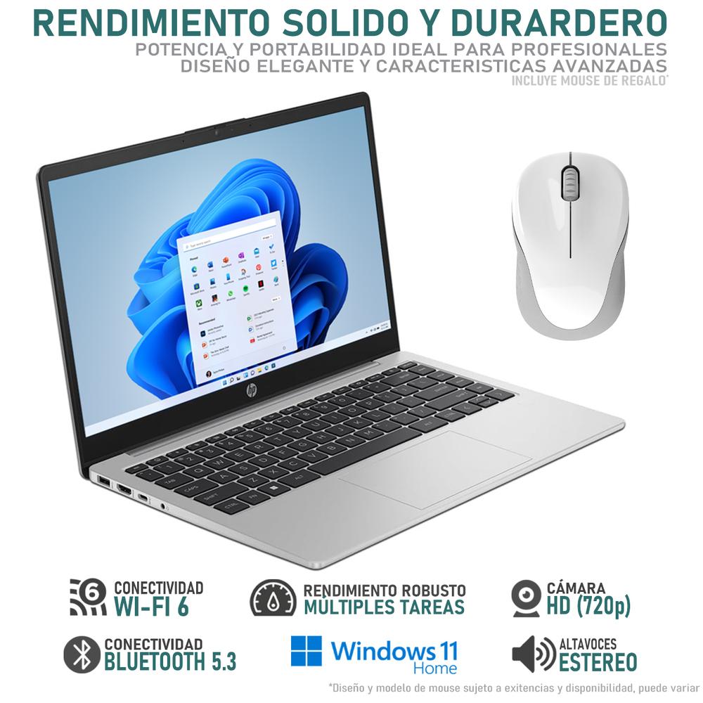 Foto 4 pulgar | Laptop Hp 245 G10 Amd Ryzen 5 7530u 16gb Ram 512gb Ssd 14'' Windows 11 Home Teclado En Español + Mouse Dxt