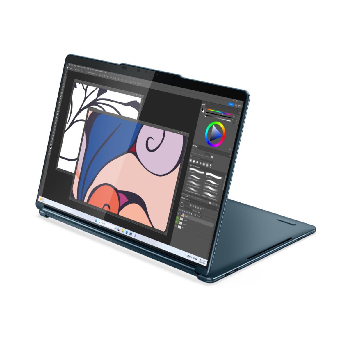 Foto 4 pulgar | Laptop Lenovo Yoga Book 9 13.3'' Windows 11 Home Intel Core Ultra 7 16gb Ram 1tb Ssd Táctil Azul