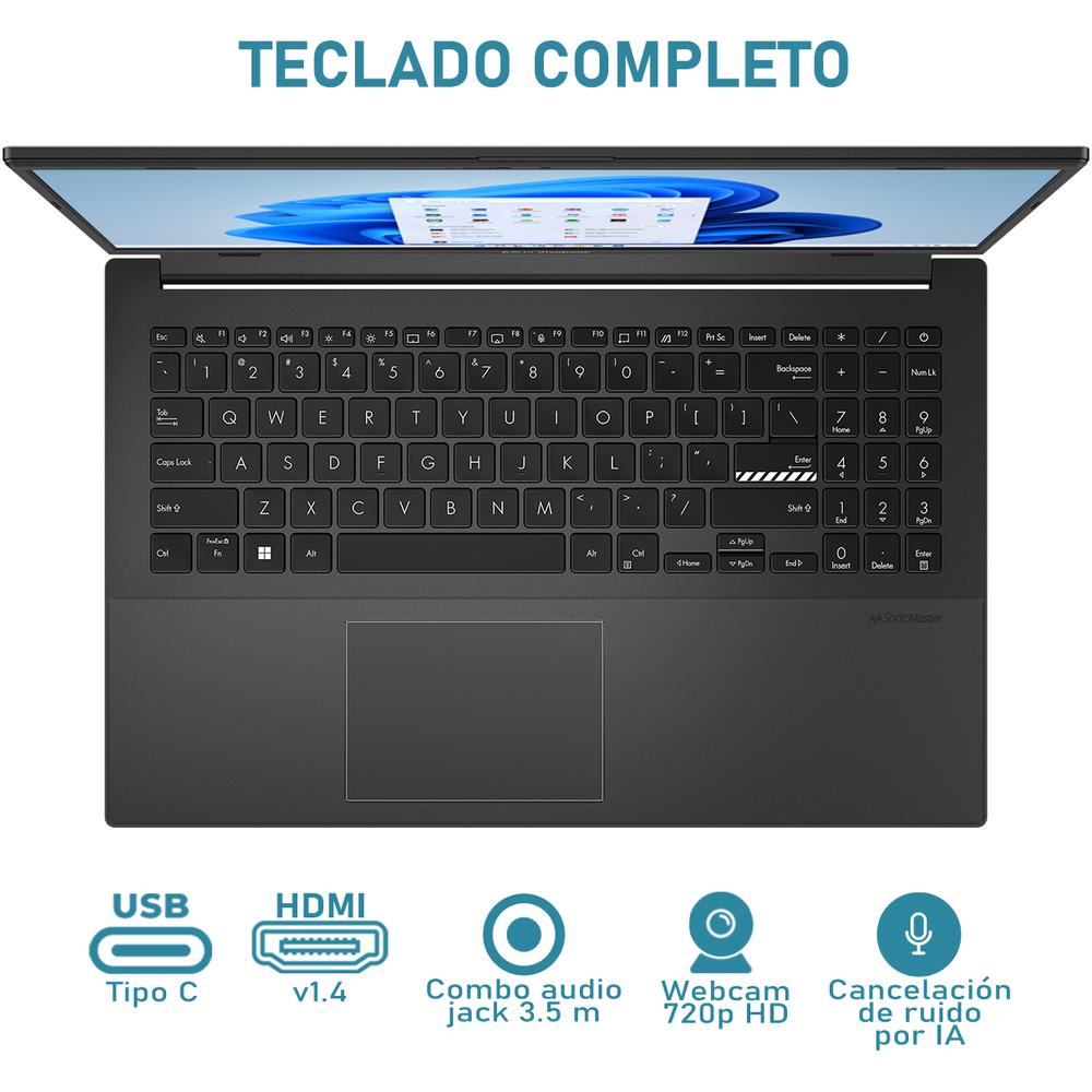Foto 5 pulgar | Laptop Asus Vivobook Go 15 Intel Core I3 N305 8gb Ram 512gb Ssd 15.6'' Windows 11 Home Teclado En Español
