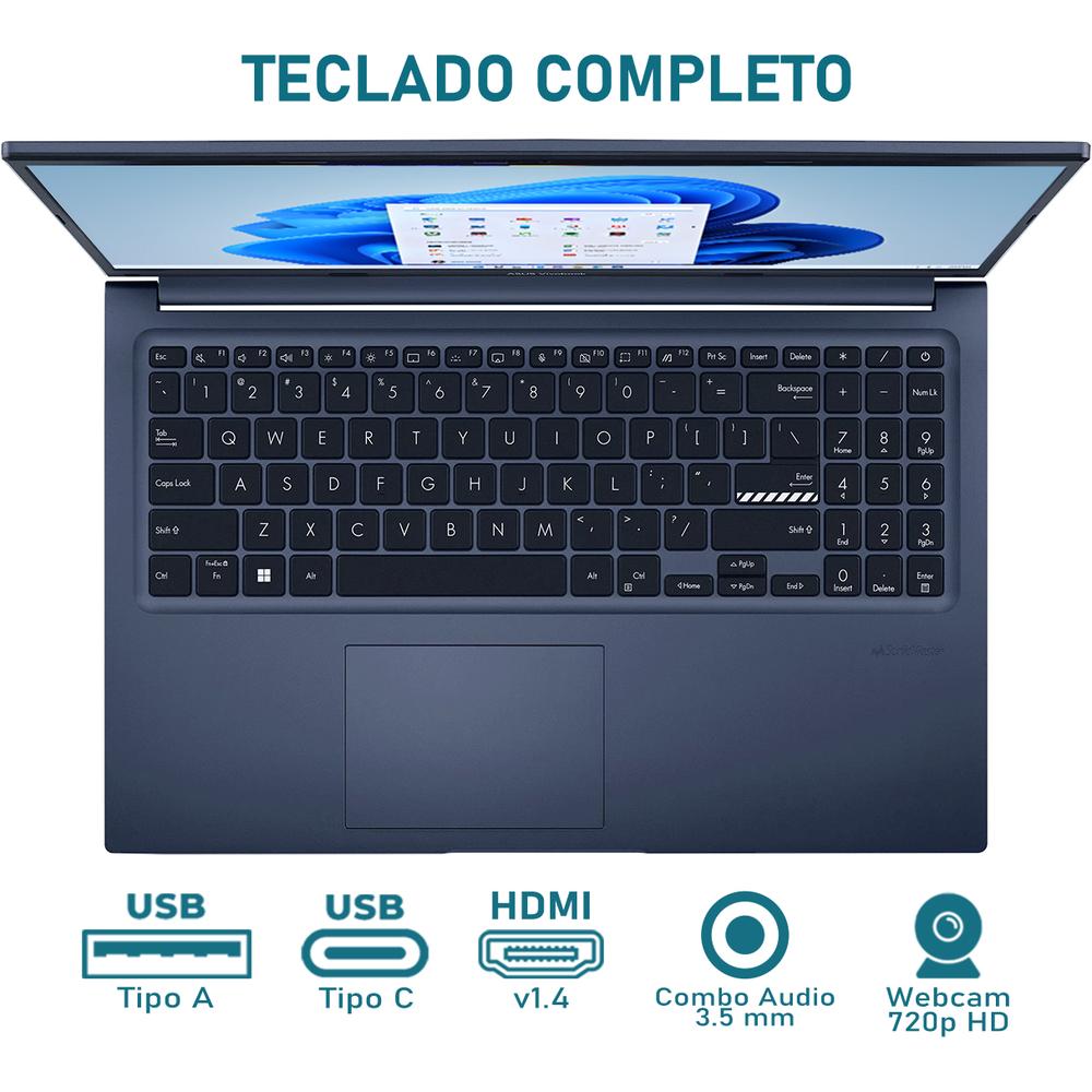 Foto 5 pulgar | Laptop Asus Vivobook 15 Intel Core I5 1235u 8gb Ram 512gb Ssd 15.6'' Windows 11 Home Teclado En Español