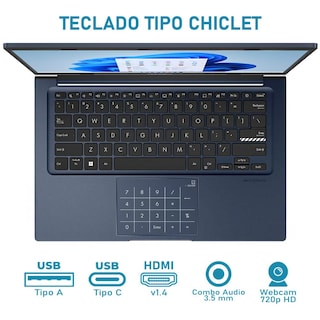 Foto 4 | Laptop Asus Vivobook 14 Intel Core I5 1235u 8gb Ram 1tb Ssd 14'' Windows 11 Home Teclado En Español