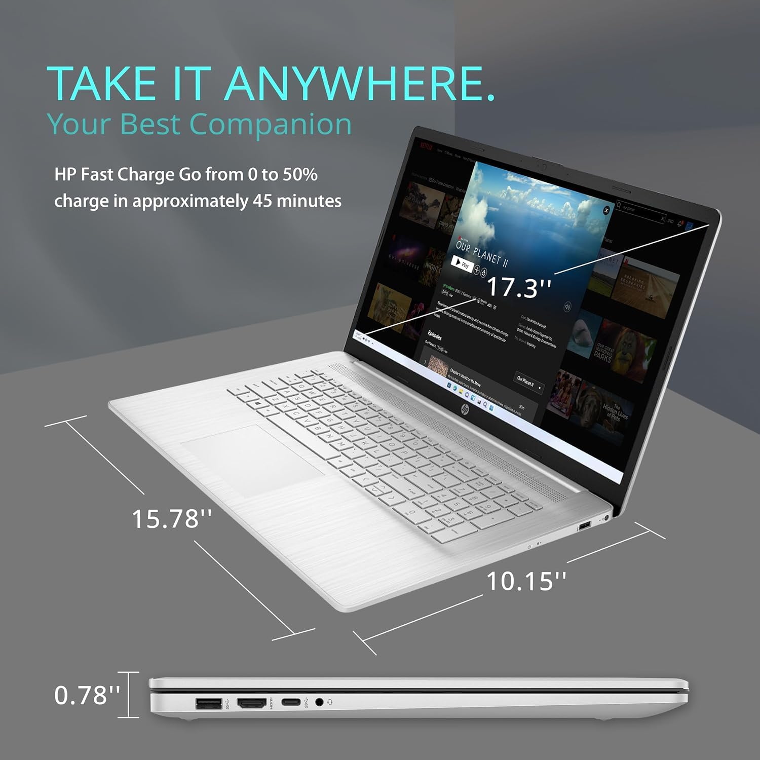 Foto 4 pulgar | Laptop Hp 2023 Más Nuevo, 17,3 Pulgadas, Hd+, Intel Core I3-1125g4, 12 Gb/256 Gb - Venta Internacional.