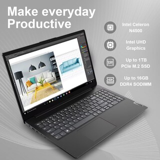 Foto 3 | Ordenador Portátil Lenovo Serie V V15 De 15,6 Pulgadas Con Pantalla Fhd Intel Celeron 8 Gb 512 Gb - Venta Internacional