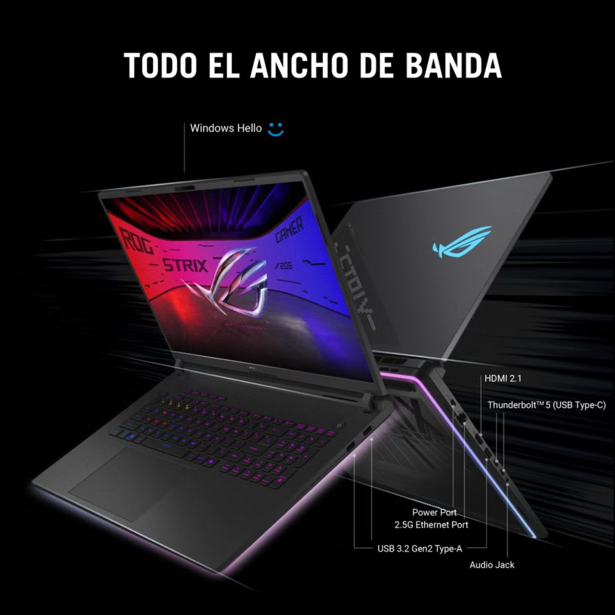 Foto 3 | Laptop Gamer Asus Rog Strix Scar 18 Intel Core Ultra 9, 64gb Ram, 1.5tb Ssd, Rtx 5090 Ti, Windows 11 Home