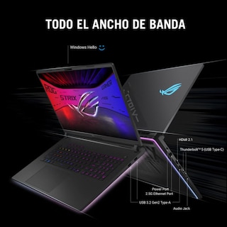 Foto 3 | Laptop Gamer Asus Rog Strix Scar 18 Intel Core Ultra 9, 64gb Ram, 1.5tb Ssd, Rtx 5090 Ti, Windows 11 Home