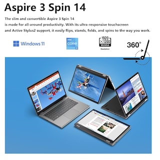 Foto 2 | Ordenador Portátil Acer Aspire 3 Spin, 14 Pulgadas, Intel Core I3, 8 Gb De Ram, 256 Gb, Ssd - Venta Internacional.