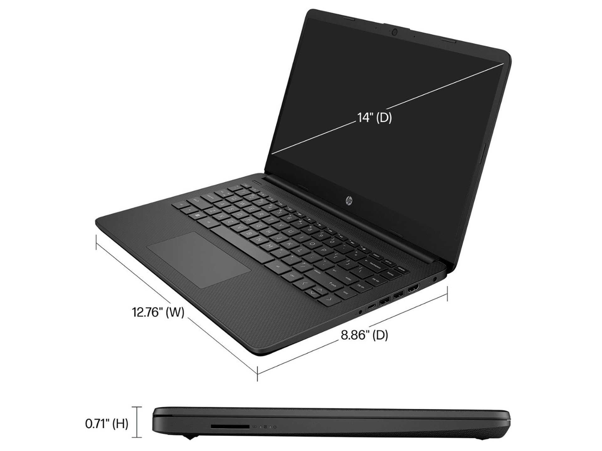 Foto 6 pulgar | Ordenador Portátil Hp 2024 14 Hd Con Pantalla Led Intel Celeron N4120 De 16 Gb De Ram - Venta Internacional.