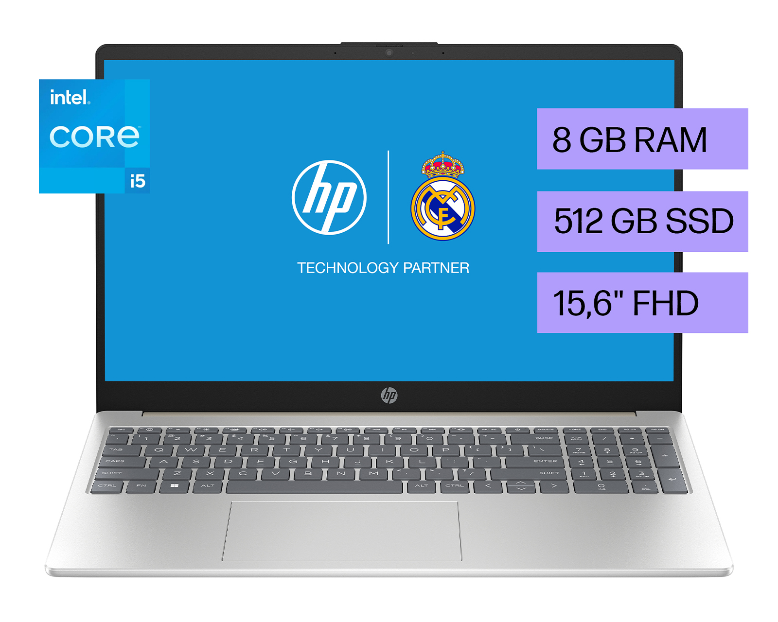 Foto 1 | Laptop Hp 15-fd0045la, Windows 11 Home Single Language, 15.6'', Intel  Core™ I5, 8gb Ram, 512gb Ssd, Fhd