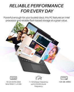 Foto 3 | Portátil Hp Intel Dual-core N4120 De 14 Pulgadas, 16 Gb De Ram, 384 Gb, Ssd - Venta Internacional.