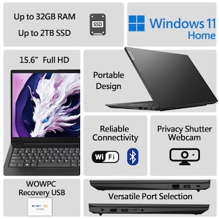 Foto 2 | Computadora Portátil Lenovo V15 | Pantalla Fhd De 15,6 Pulgadas (1920 X 1080) | Intel Celeron N5100 - Venta Internaci