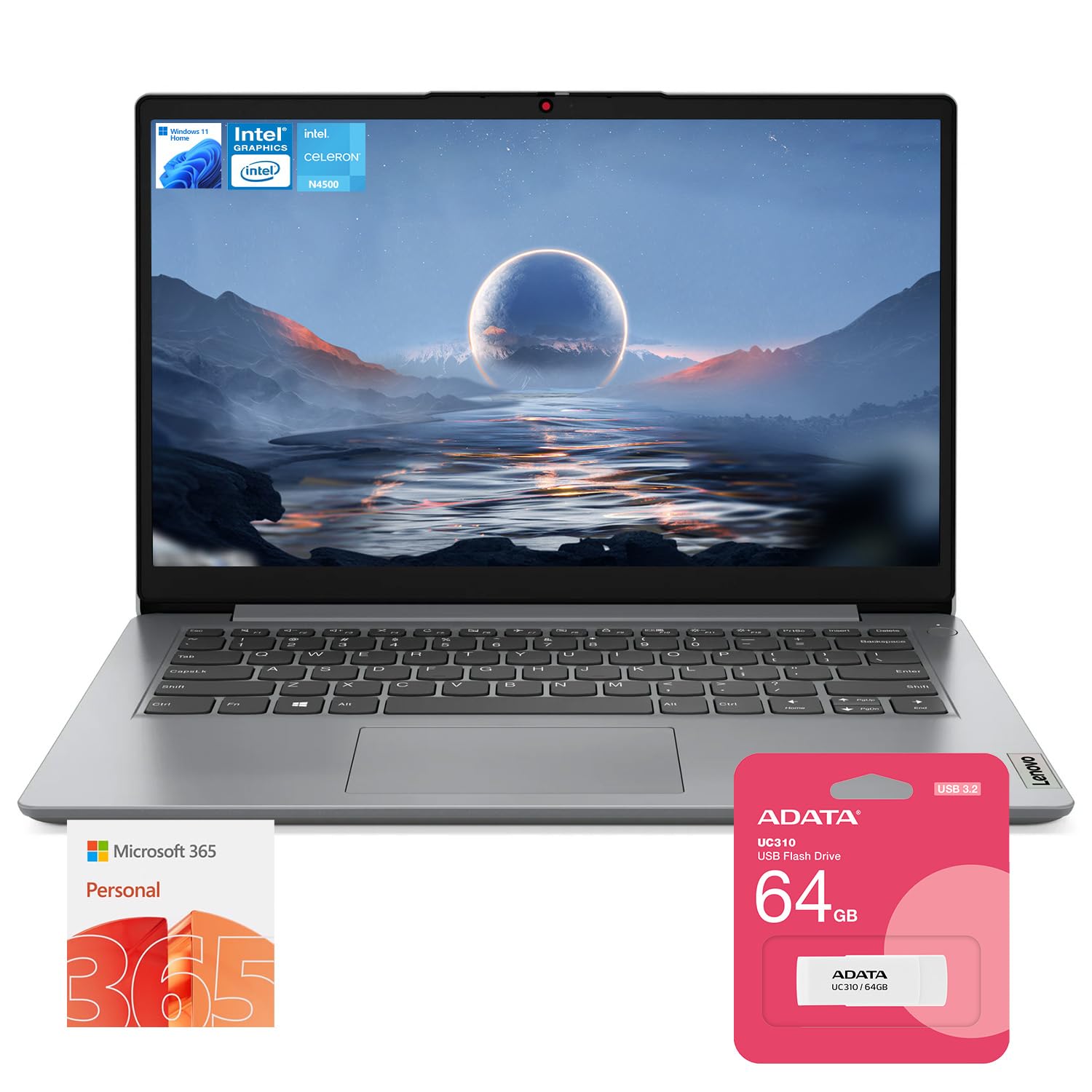 Ordenador Portátil Lenovo Ideapad 1 Diario/estudiantil 14 Hd De 20 Gb De Ram 704 Gb - Venta Internacional.