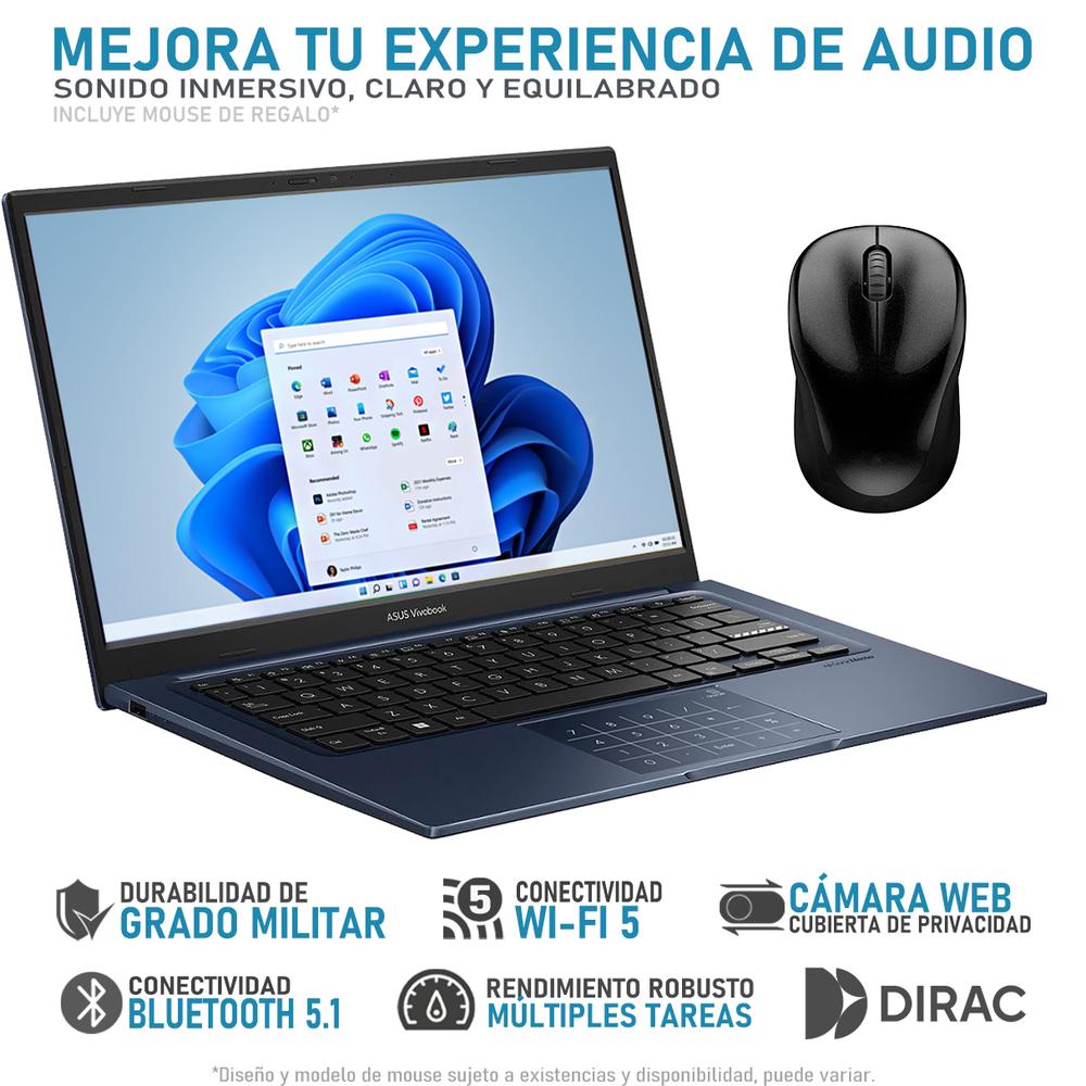 Foto 4 pulgar | Laptop Asus Vivobook 14 Intel Core I5 1235u 24gb Ram 1tb Ssd 14'' Windows 11 Home Teclado En Español + Mouse Dxt