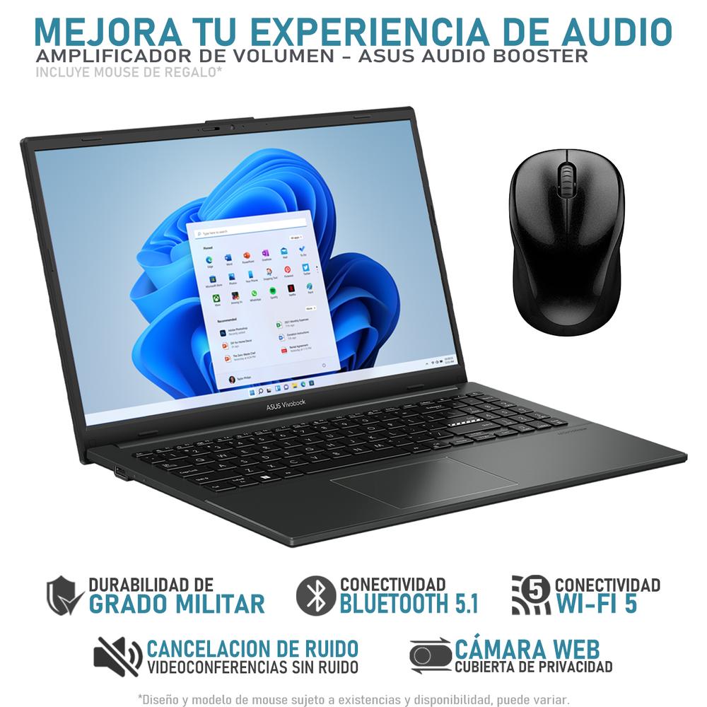 Foto 4 pulgar | Laptop Asus Vivobook Go 15 Intel Core I3 N305 8gb Ram 512gb Ssd 15.6'' Windows 11 Home Teclado En Español + Mouse Dxt