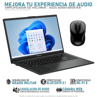Foto 3 | Laptop Asus Vivobook Go 15 Intel Core I3 N305 8gb Ram 512gb Ssd 15.6'' Windows 11 Home Teclado En Español + Mouse Dxt