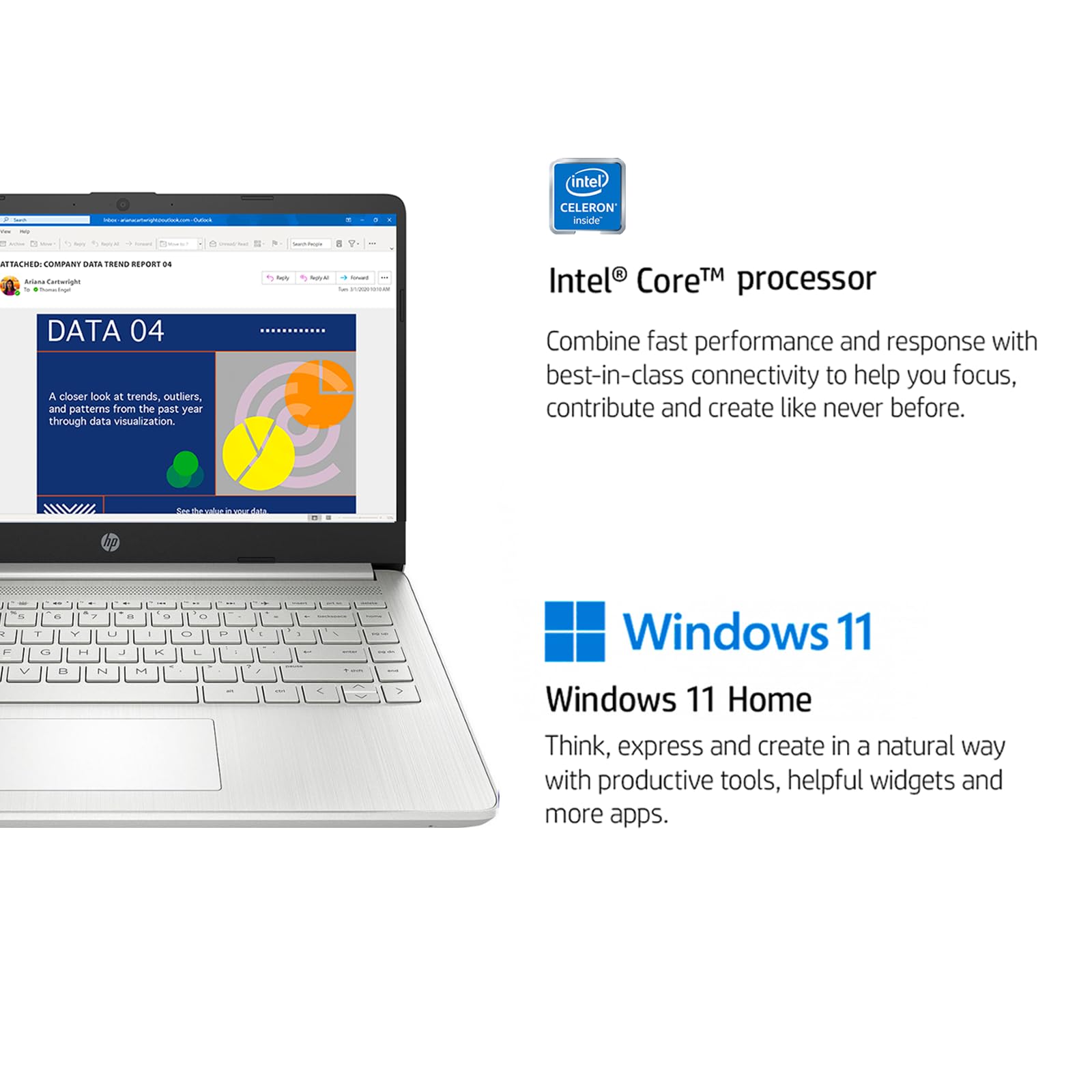 Foto 2 | Portátil Hp 2024, El Más Nuevo, Intel Celeron N4120 De 14 Pulgadas, 16 Gb De Ram, 384 Gb - Venta Internacional.