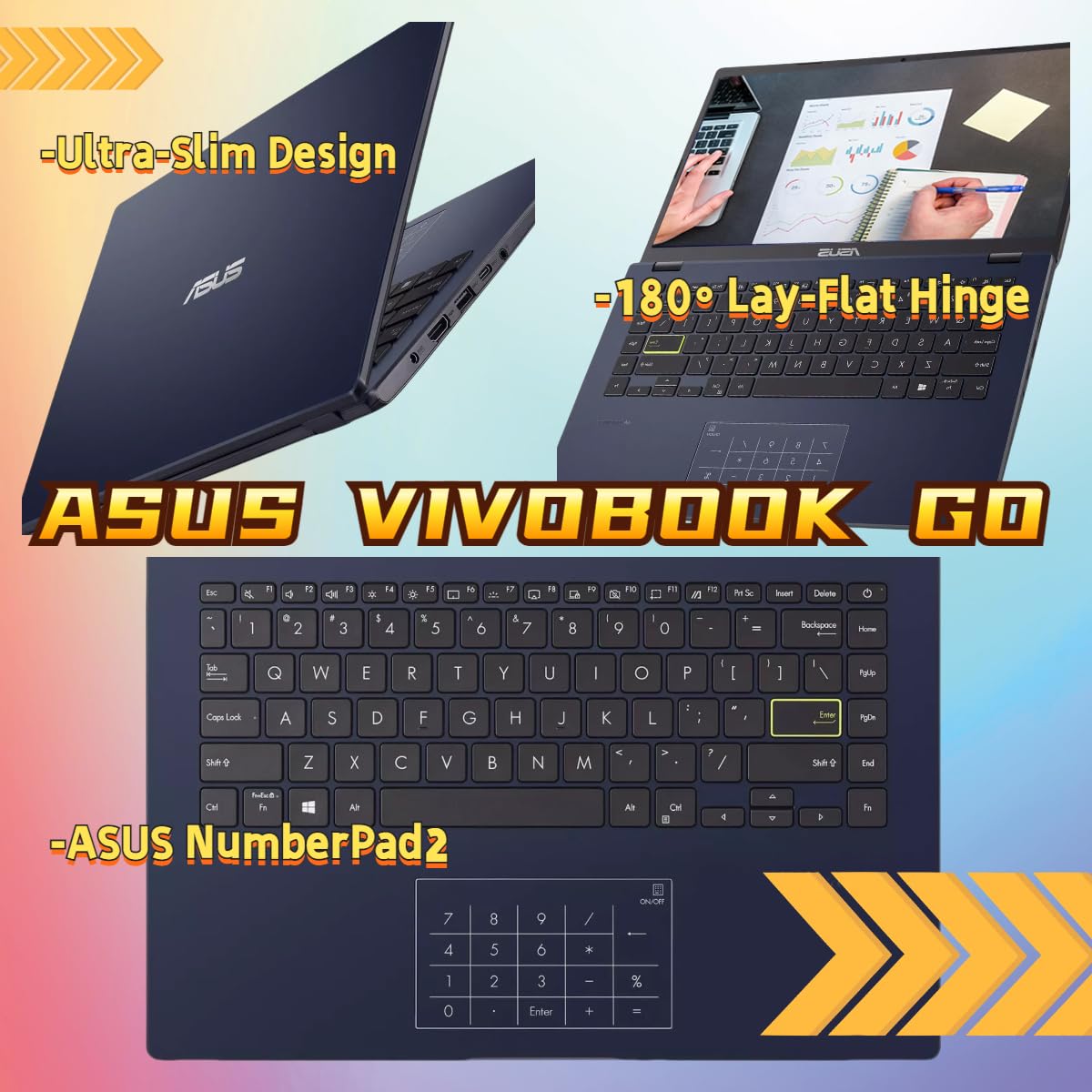 Foto 4 pulgar | Ordenador Portátil Asus Vivobook Go 14 Fhd Intel Celeron N4020 De 4 Gb/256 Gb - Venta Internacional.