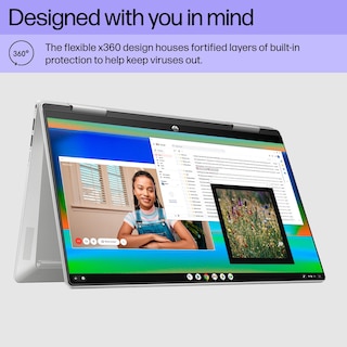 Foto 7 | Portátil Hp Chromebook X360 Con Pantalla Táctil Hd De 14 Pulgadas, 4 Gb/64 Gb, Ssd - Venta Internacional.