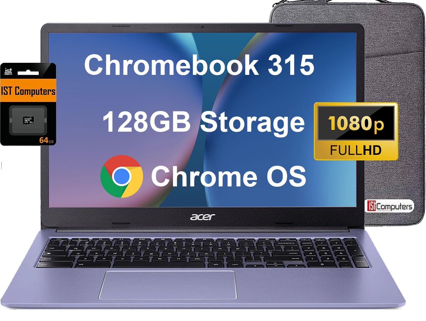 Portátil Acer Chromebook 315 De 15,6 Pulgadas Con Pantalla Fhd Intel Celeron De 4 Gb/128 Gb - Venta Internacional.