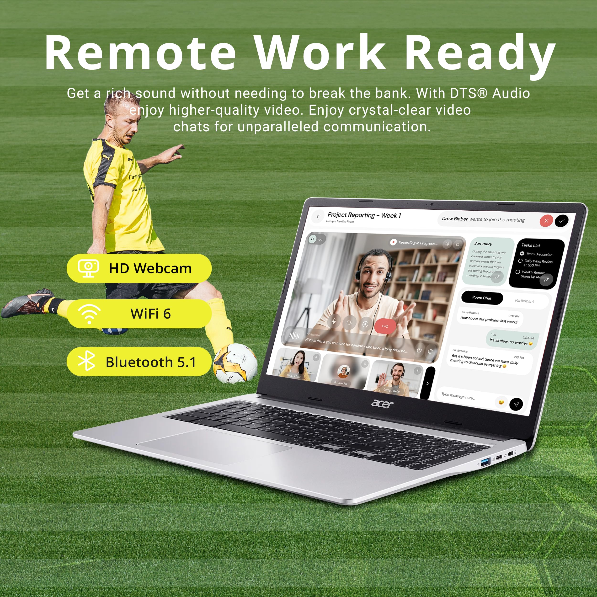 Foto 4 | Portátil Acer Chromebook De 15,6 Pulgadas Full Hd Intel Celeron De 4 Gb/64 Gb - Venta Internacional.