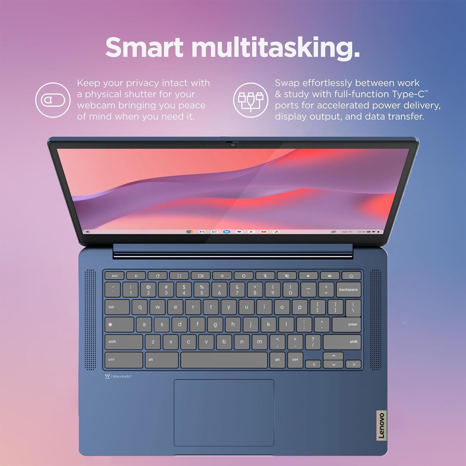 Foto 3 | Ordenador Portátil Lenovo Ideapad Slim 3 Chromebook De 14 Pulgadas, 4 Gb De Ram, 320 Gb - Venta Internacional.
