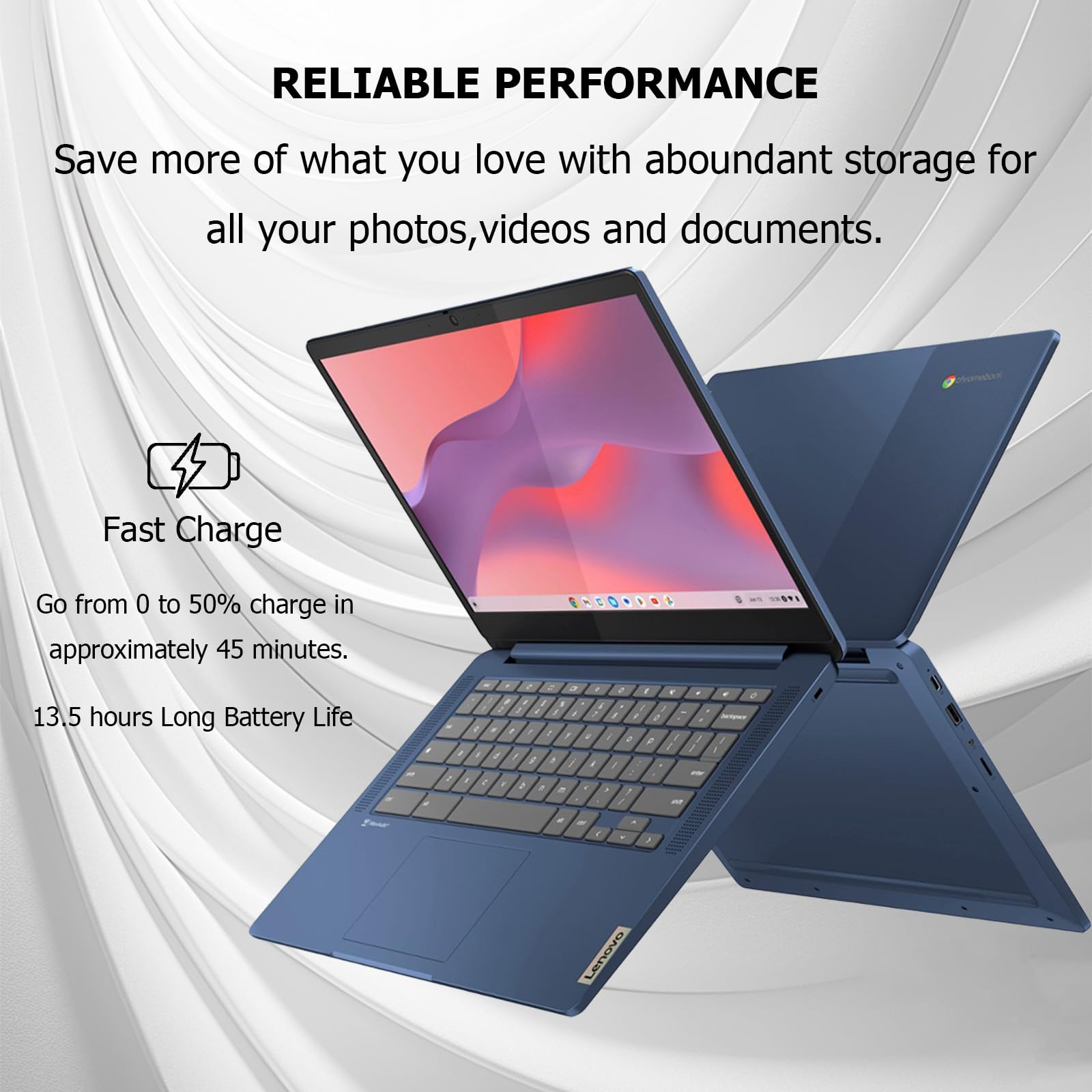 Foto 6 | Ordenador Portátil Lenovo Ideapad Slim 3 Chromebook De 14 Pulgadas, 4 Gb De Ram, 320 Gb - Venta Internacional.