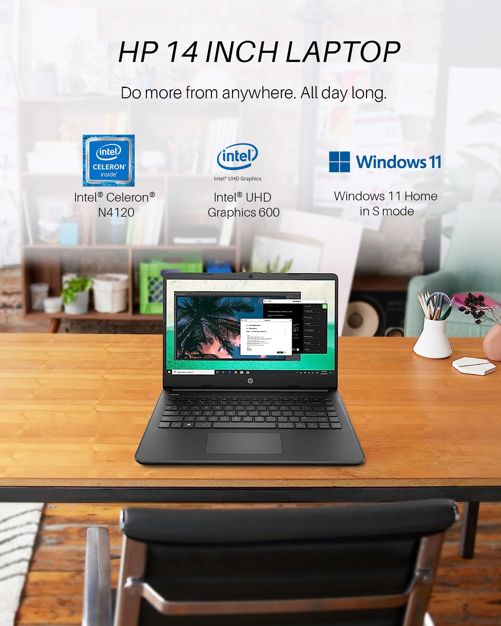 Foto 3 | Ordenador Portátil Hp 2024 Stream De 14 Pulgadas Con Procesador Intel Celeron N4120, 16 Gb De Ram, 320 Gb - Ven