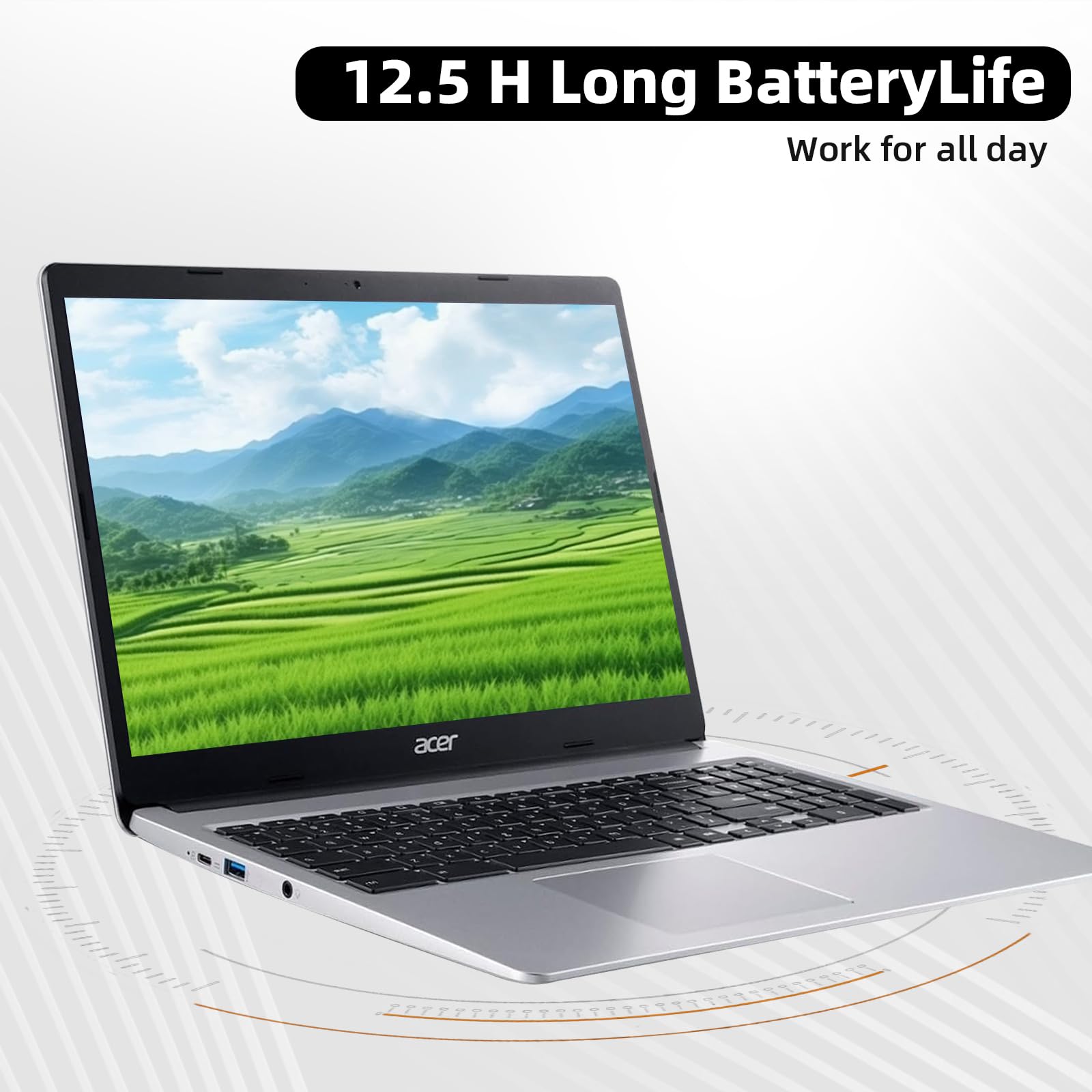 Foto 7 pulgar | Ordenador Portátil Acer Chromebook 315 2024 De 15,6 Pulgadas Intel Celeron De 4 Gb/64 Gb - Venta Internacional.