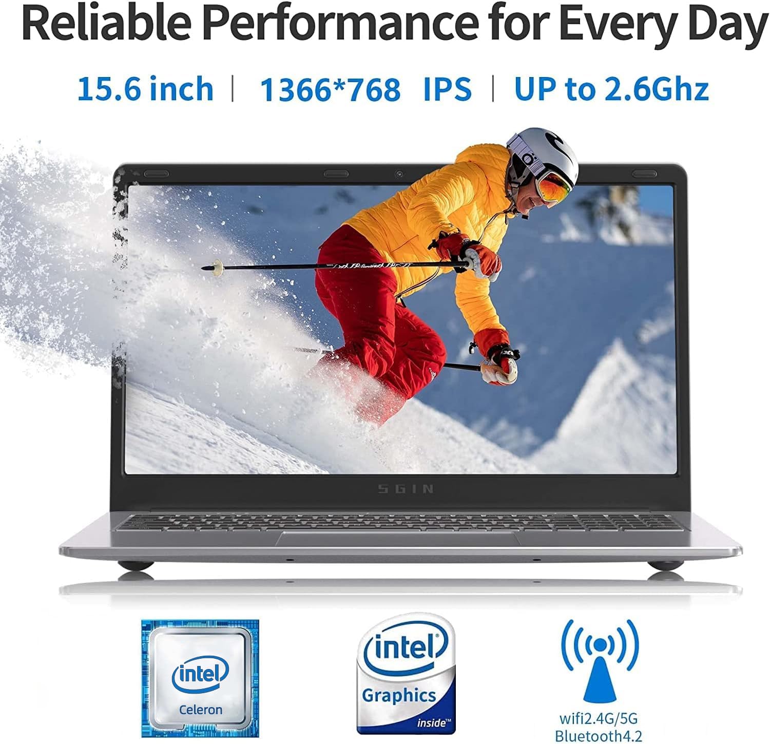 Foto 4 pulgar | Laptop Sgin Celeron Quad-core De 15.6 Pulgadas, 4 Gb De Ram, 128 Gb, Ssd, Plata - Venta Internacional.