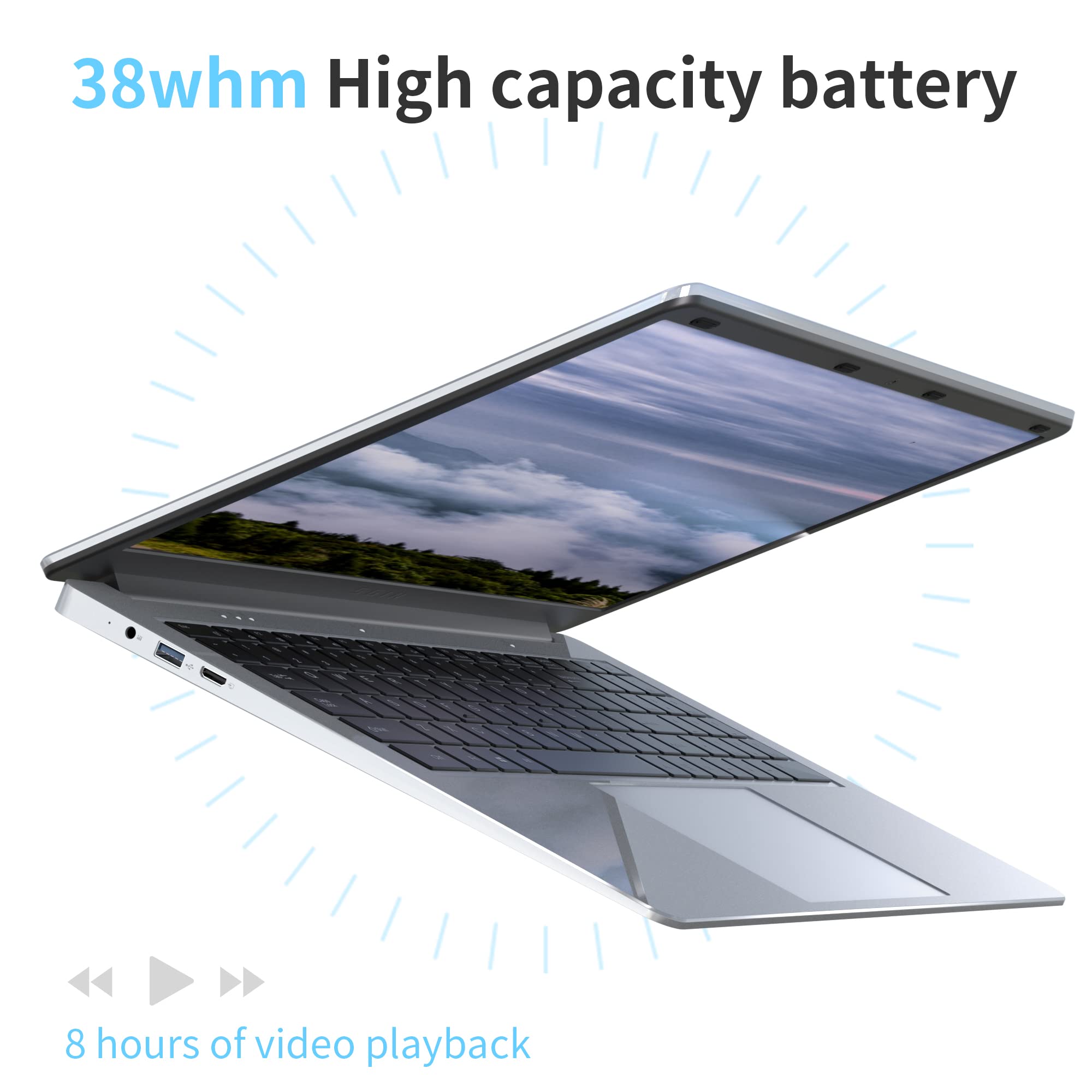 Foto 4 | Laptop Sgin Celeron Quad-core De 15.6 Pulgadas, 4 Gb De Ram, 128 Gb, Ssd, Plata - Venta Internacional.
