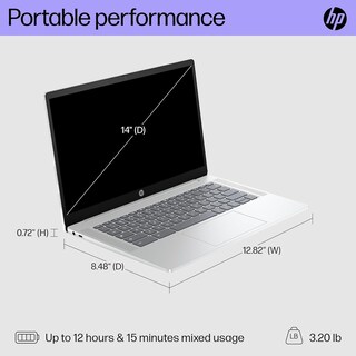 Foto 2 | Portátil Hp Chromebook 14 Pulgadas Fhd Intel N100 4 Gb Ram 64 Gb Emmc - Venta Internacional.