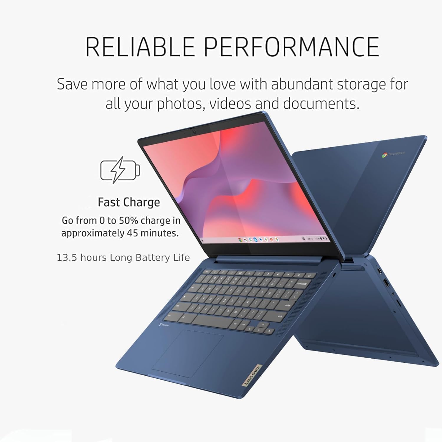 Foto 4 pulgar | Ordenador Portátil Lenovo 2024 Slim 3 Chromebook 14 Fhd Touch 4 Gb Ram 64 Gb - Venta Internacional.