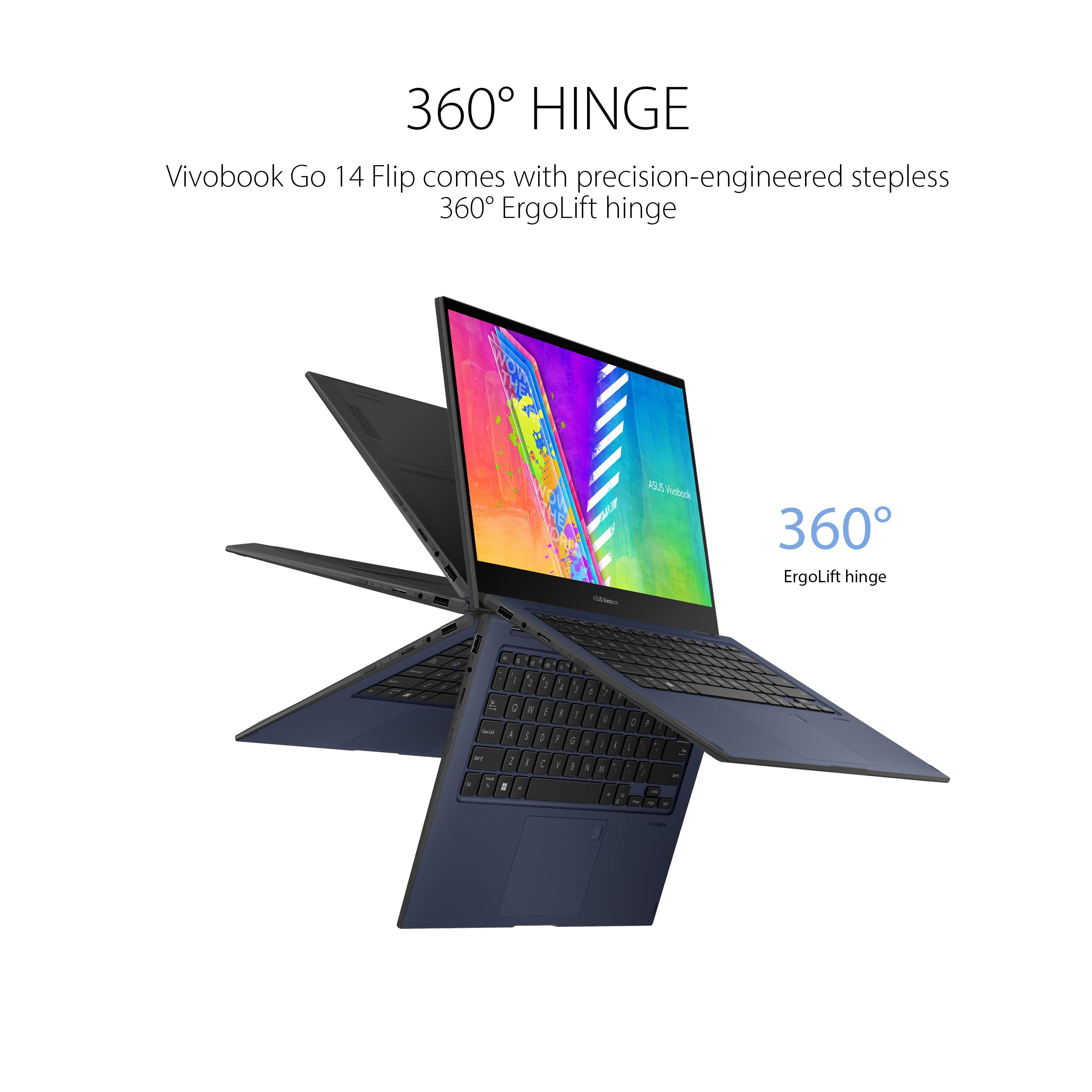Foto 2 | Ordenador Portátil Asus Vivobook Go 14 Flip 2 En 1, 14 Pulgadas, 4 Gb De Ram, 64 Gb, Ssd - Venta Internacional.