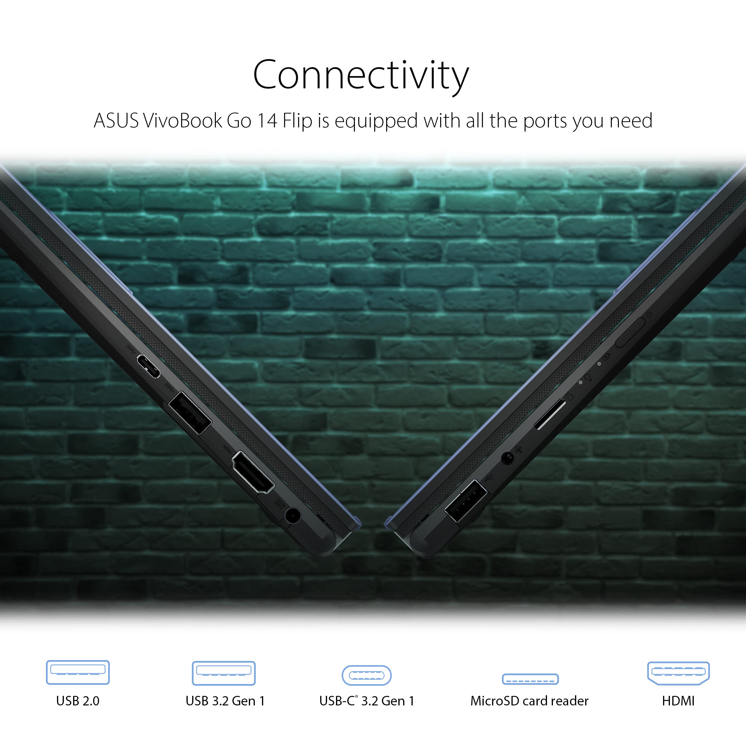 Foto 5 | Ordenador Portátil Asus Vivobook Go 14 Flip 2 En 1, 14 Pulgadas, 4 Gb De Ram, 64 Gb, Ssd - Venta Internacional.