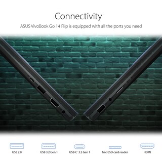 Foto 5 | Ordenador Portátil Asus Vivobook Go 14 Flip 2 En 1, 14 Pulgadas, 4 Gb De Ram, 64 Gb, Ssd - Venta Internacional.